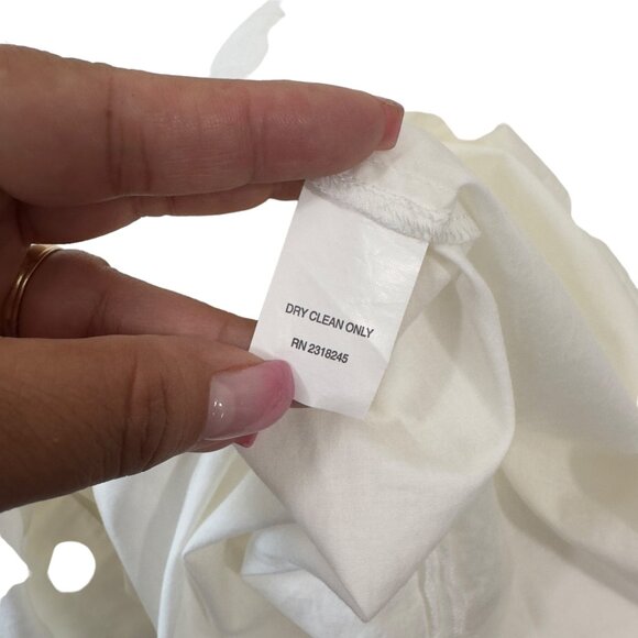 Vineyard Vines Women Ivory Embroidered Tunic Top-3/4 Sleeve SZ Large Soft Cotton - Picture 8 of 13